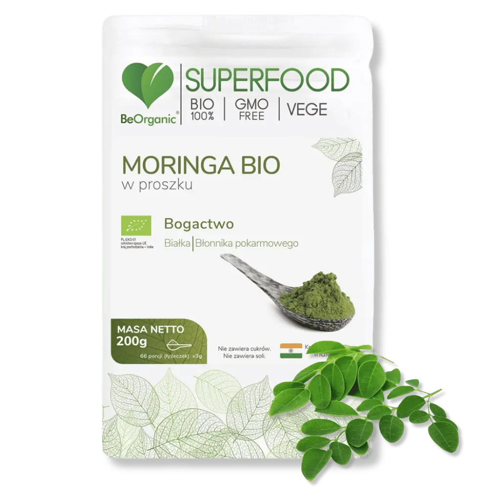 BeOrganic Moringa BIO w proszku 200g od Medicaline — miniatura 2