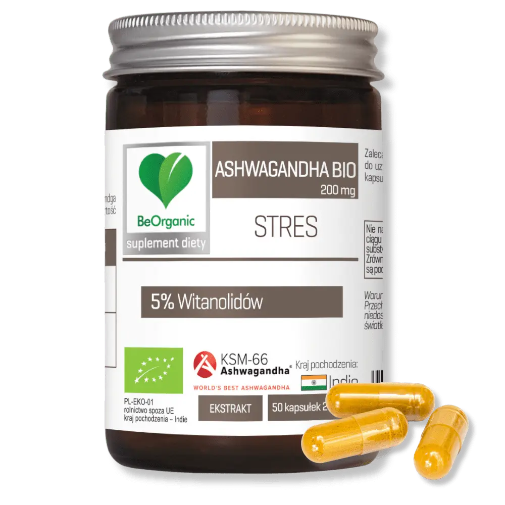 BeOrganic Stres Ashwagandha KSM-66® 5% BIO, 200mg od Medicaline — miniatura 2