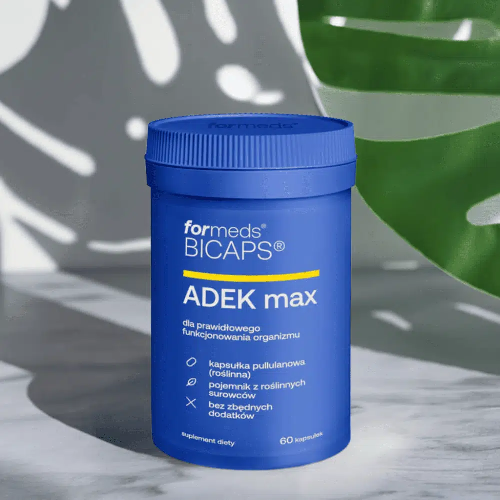 BICAPS ADEK MAX - Kompleks Witamin A, D3 (4000 IU), E, K2 MK-7 w Roślinnych Kapsułkach - 60 kapsułek - ForMeds — miniatura 3