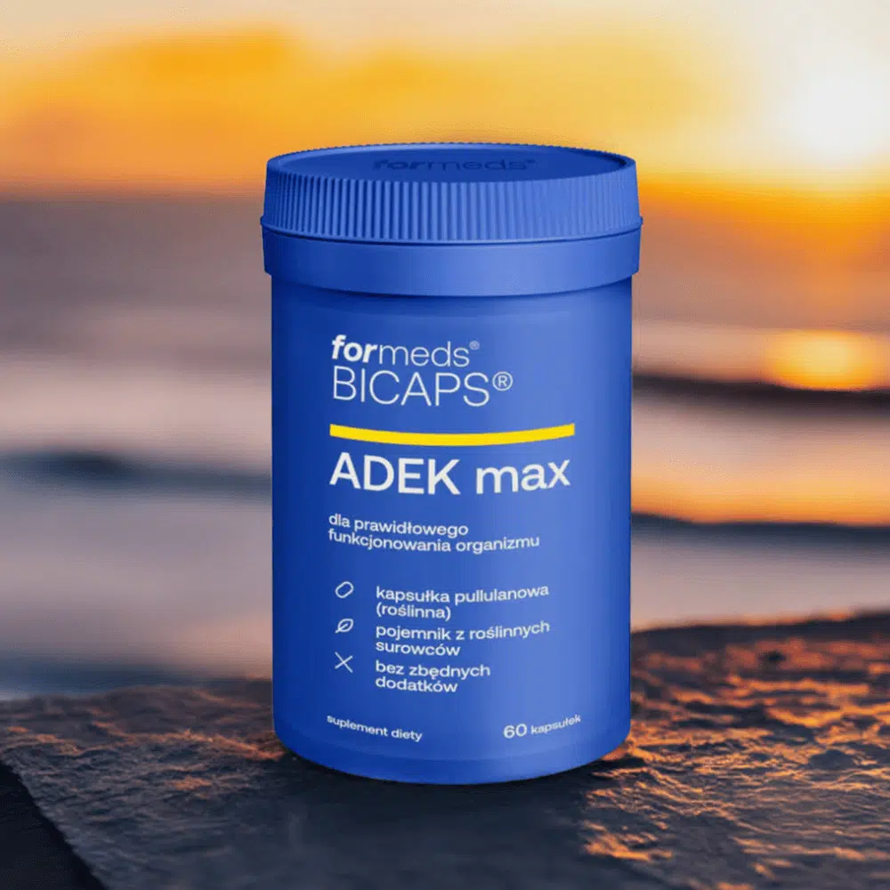 BICAPS ADEK MAX - Kompleks Witamin A, D3 (4000 IU), E, K2 MK-7 w Roślinnych Kapsułkach - 60 kapsułek - ForMeds — miniatura 4