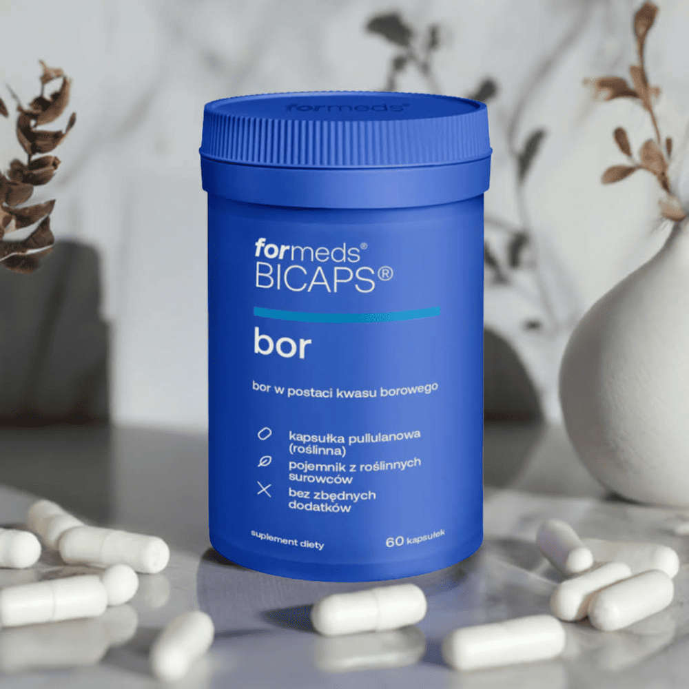 BICAPS Bor - Suplementacja Borem 3 mg, Równowaga Hormonalna i Zdrowe Stawy, Wsparcie Metabolizmu Kości — miniatura 4