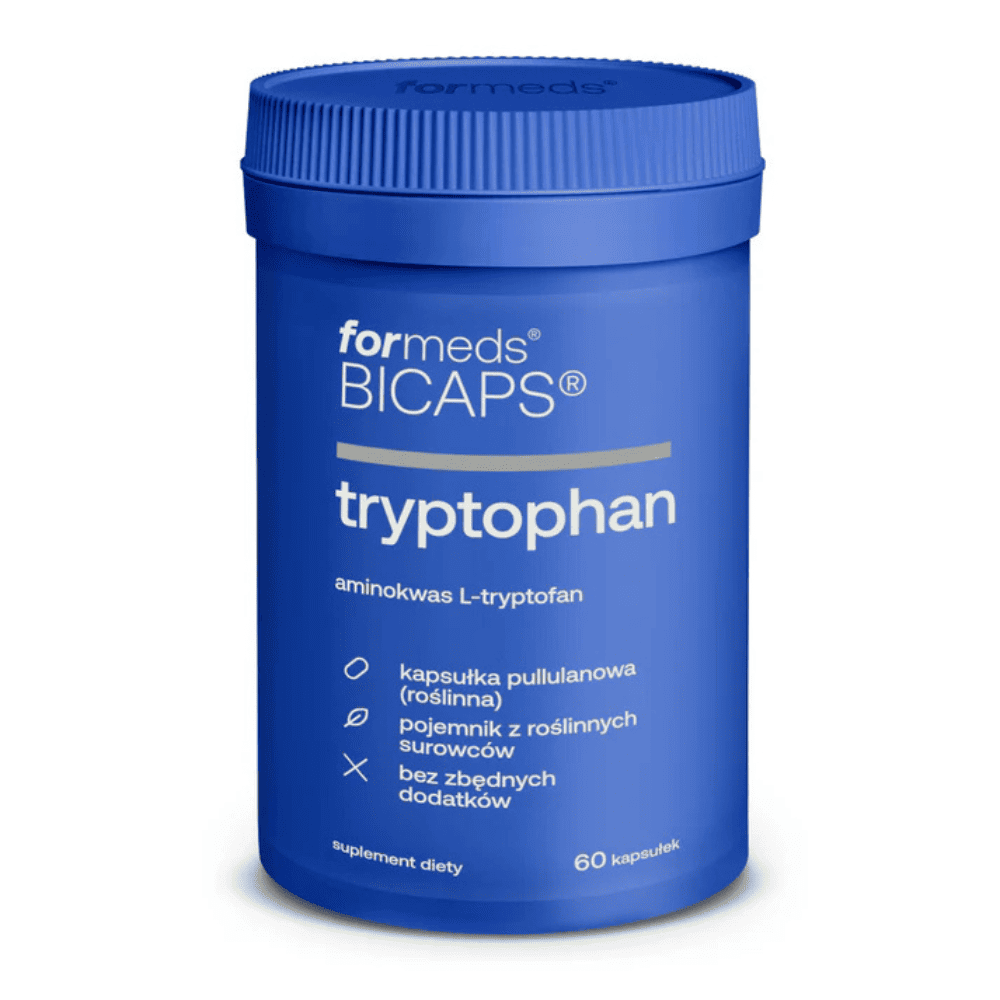 BiCaps Tryptophan 500 mg - L-Tryptofan w kapsułkach - Sen i Spokój