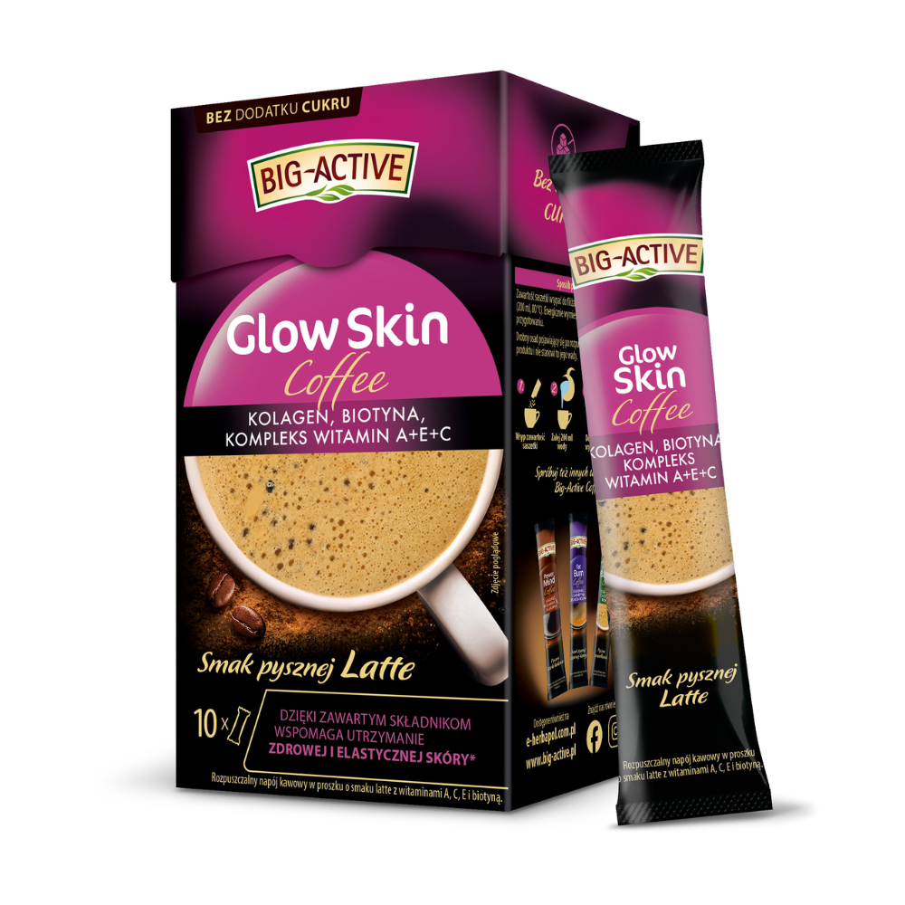 Big-Active Coffee Glow Skin – Kawa z Kolagenem (10 saszetek) — miniatura 2