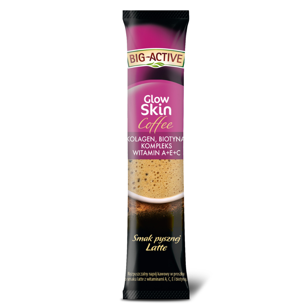Big-Active Coffee Glow Skin – Kawa z Kolagenem (10 saszetek) — miniatura 3