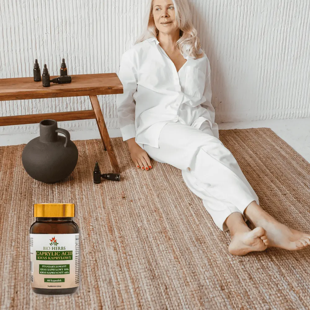Caprylic Acid - kwas kaprylowy 60 kapsułek od Bio Herbs — miniatura 4