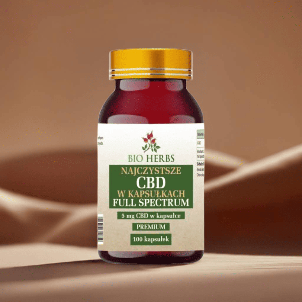CBD Full Spectrum 5 mg Bio Herbs - Łagodne kapsułki z pełnym spektrum kannabinoidów - 100 kapsułek — miniatura 2