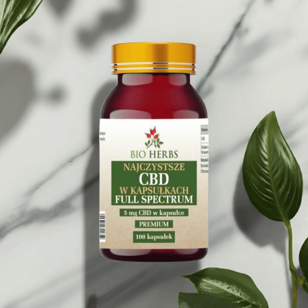 CBD Full Spectrum 5 mg Bio Herbs - Łagodne kapsułki z pełnym spektrum kannabinoidów - 100 kapsułek — miniatura 3