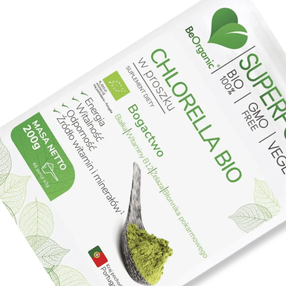 Chlorella BIO w proszku BeOrganic – zielona energia dla Twojego organizmu Chlorella BIO w proszku 200g od Medicaline — miniatura 3