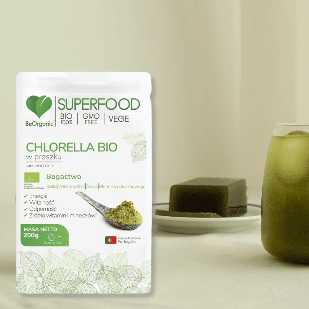 Chlorella BIO w proszku BeOrganic – zielona energia dla Twojego organizmu Chlorella BIO w proszku 200g od Medicaline — miniatura 4