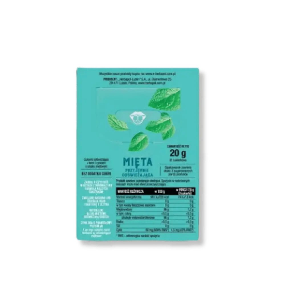 Cukierki Czyszczące Język o Smaku Miętowym - Herbapol — miniatura 2