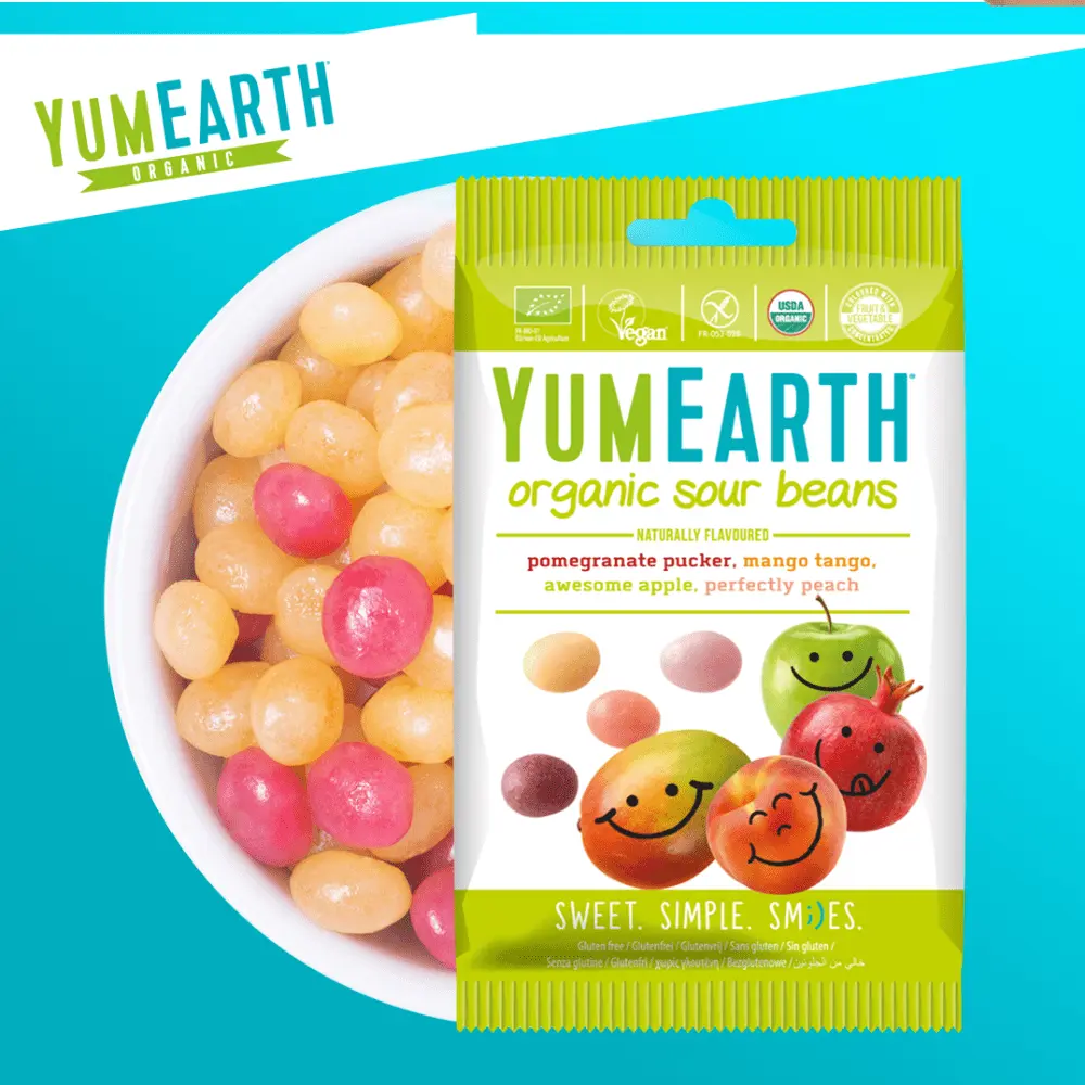 Cukierki Kwaśne Fasolki EKO YumEarth - Słodka równowaga dla ciała i duszy — miniatura 3