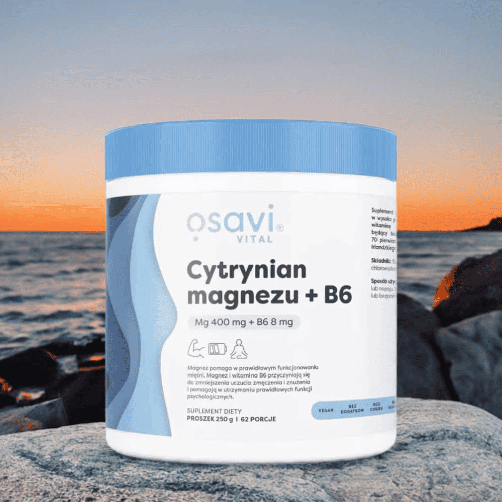 Cytrynian Magnezu + B6 - Proszek 400 mg Magnezu, 250 g | OSAVI - Energia, Spokój, Nerwy — miniatura 4
