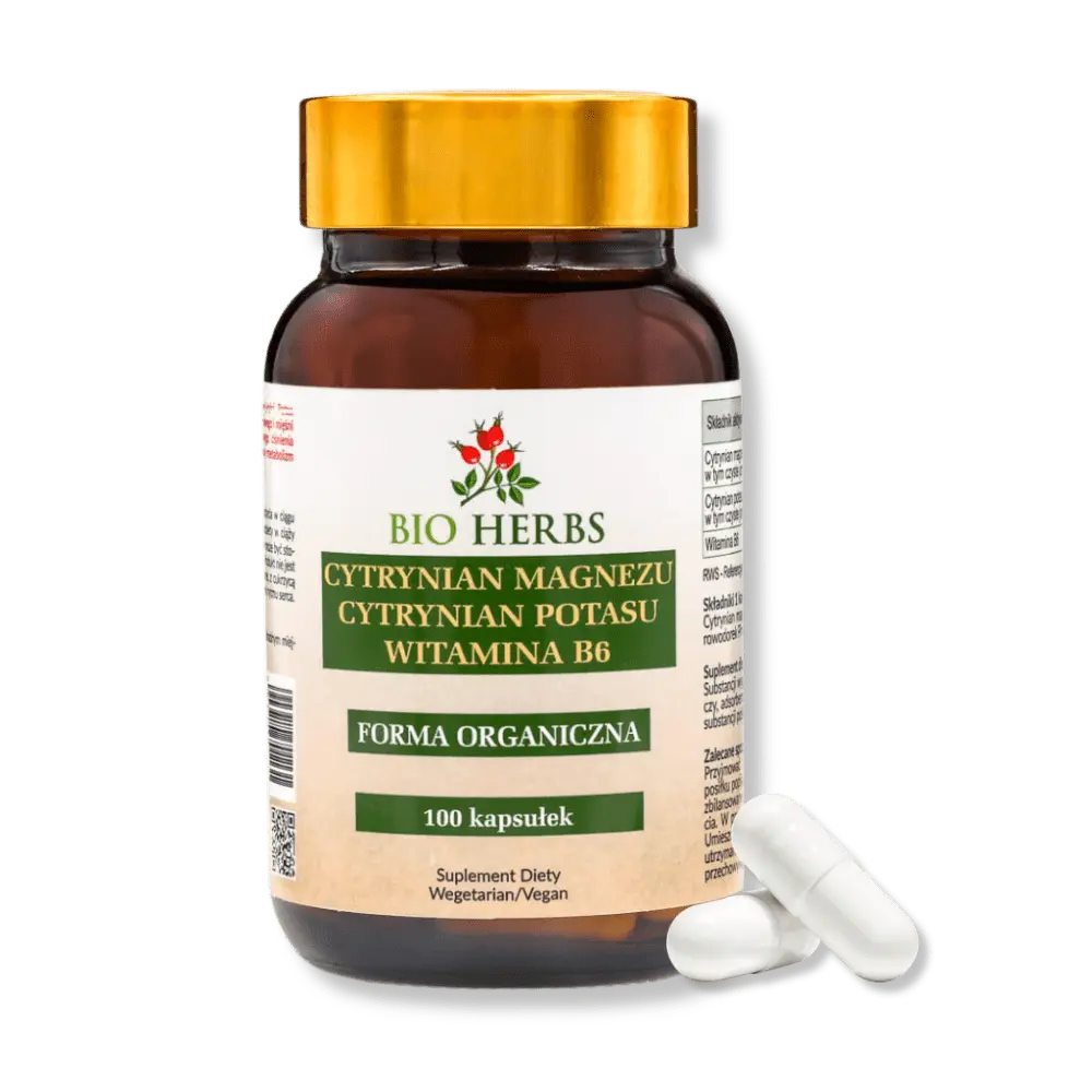 Cytrynian Magnezu + Cytrynian Potasu + Witamina B6 BioHerbs – dla energii i dobrego samopoczucia — miniatura 2