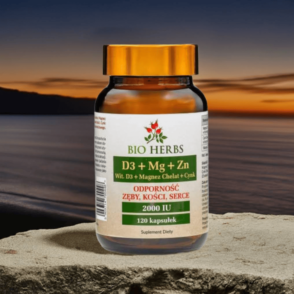 D3 Magnez Cynk Bio-Herbs - Kompleksowe Wsparcie Odporności i Układu Nerwowego - 60 kapsułek — miniatura 4