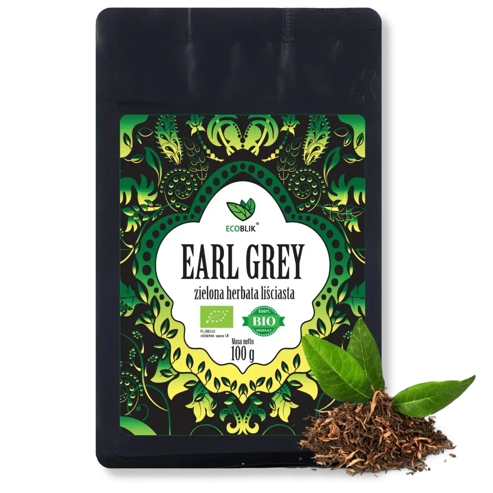 Ecoblik - Herbata zielona EARL GREY 100g luz EKO — miniatura 2
