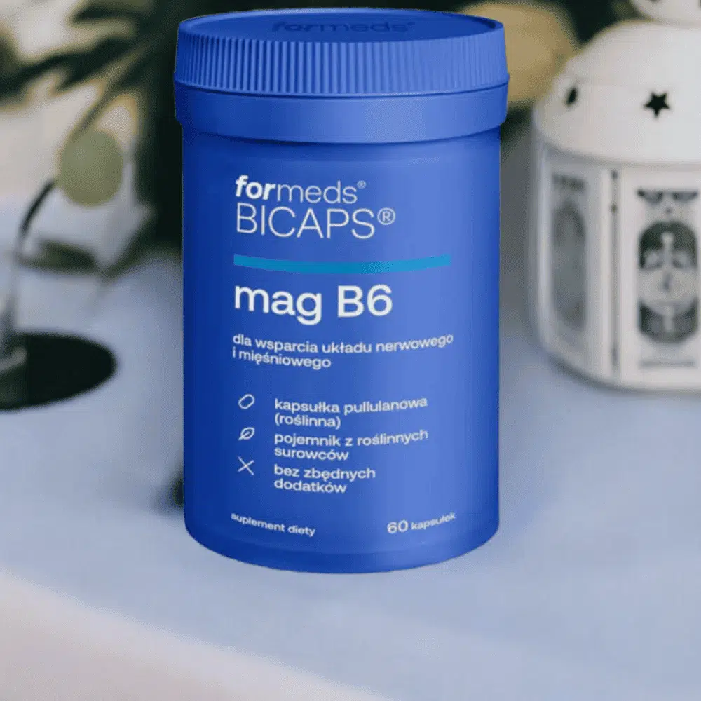 ForMeds BICAPS MAG B6 -Magnez Cytrynian 145 mg z B6 (P-5-P) - na Stres i Skurcze - 60 Kapsułek WEGE — miniatura 3