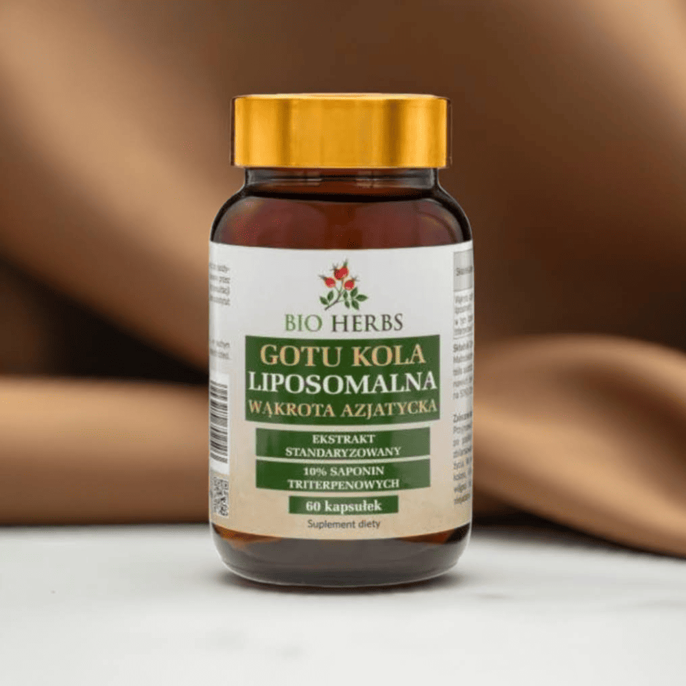 Gotu Kola Liposomalna Bio-Herbs - Suplement dla zdrowego umysłu i pięknej skóry - 60 kapsułek — miniatura 2