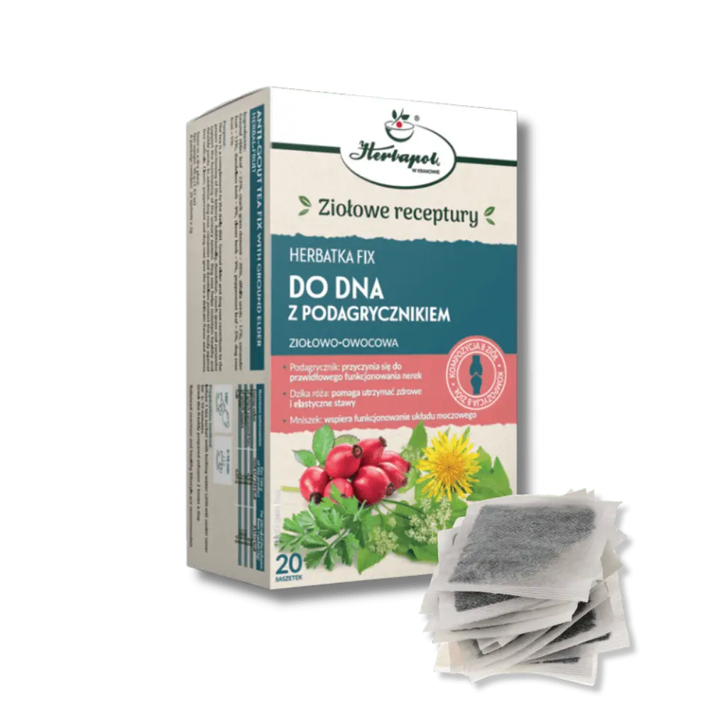 Herbatka fix DO DNA z podagrycznikiem – Herbapol - Naturalne wsparcie dla zdrowia stawów i nerek — miniatura 2