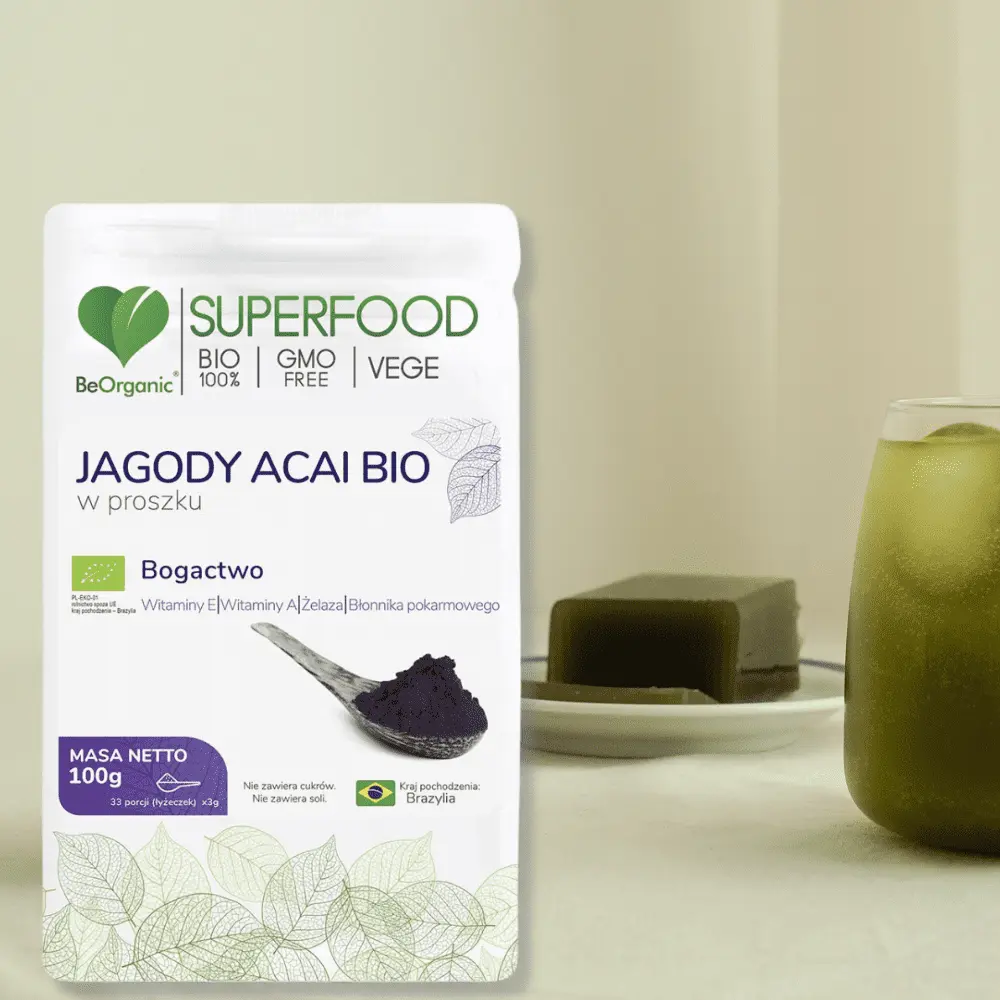 Jagody Acai BIO BeOrganic  w proszku – egzotyczna dawka antyoksydantów — miniatura 4