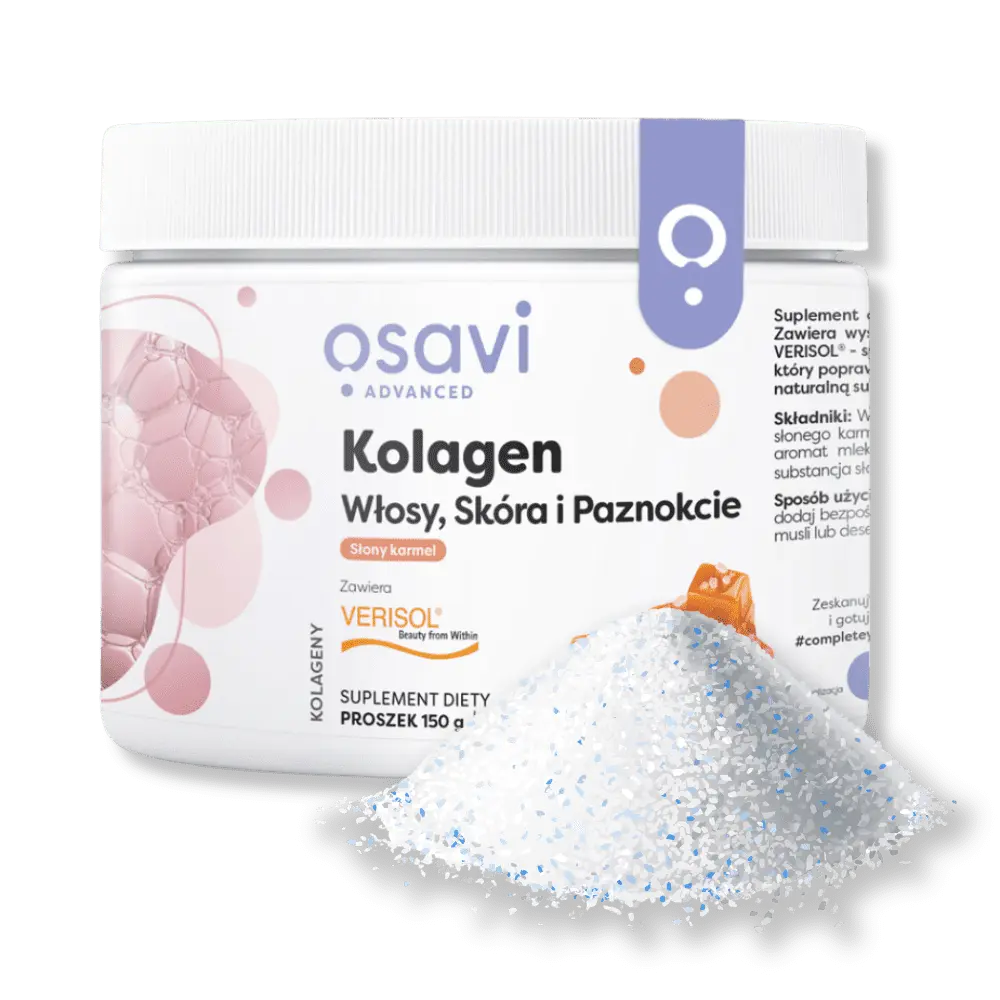 Kolagen na Włosy, Skórę i Paznokcie od OSAVI - Smak Słonego Karmelu | Bioaktywne Peptydy VERISOL® — miniatura 2
