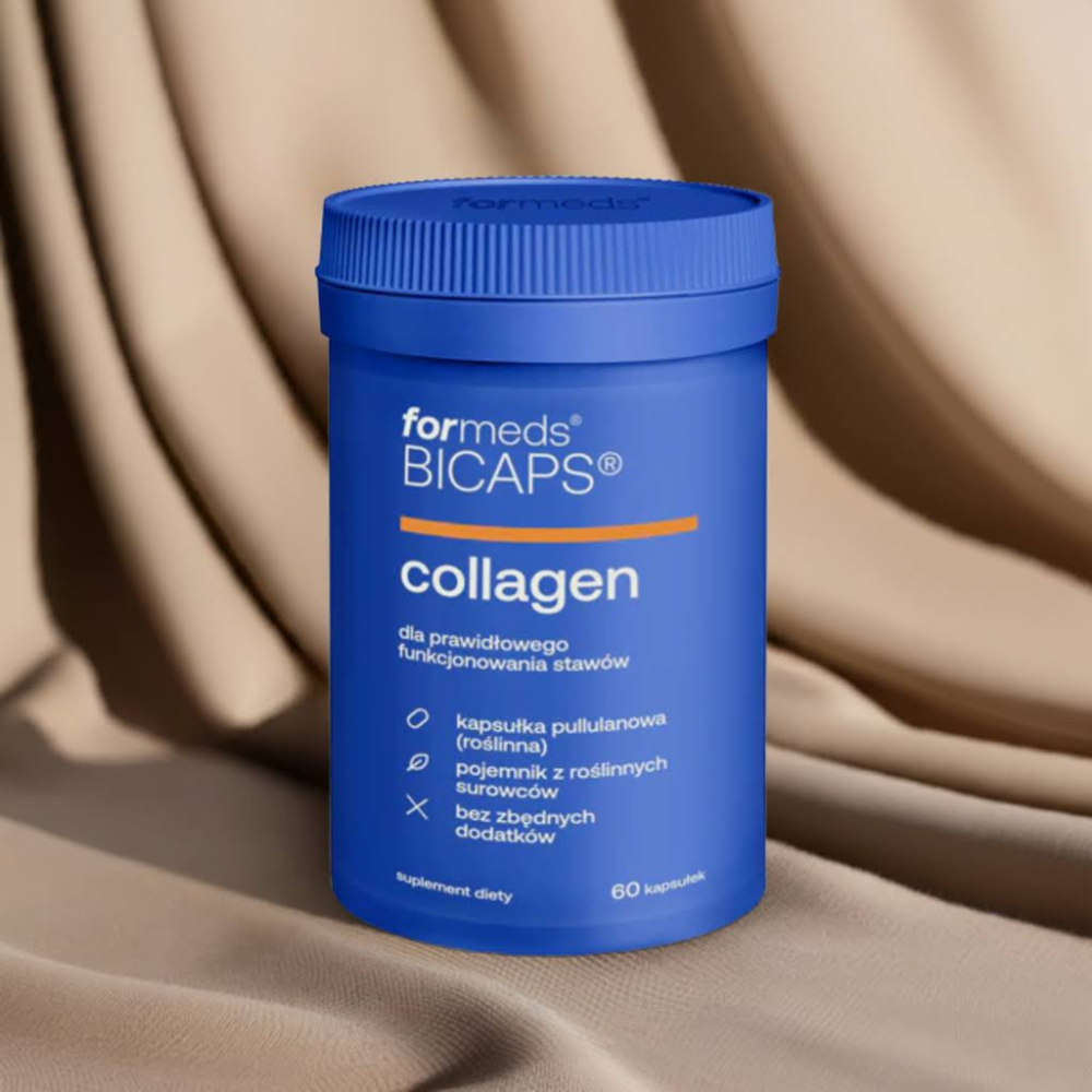 BICAPS Collagen -Niezdenaturowany Typ II + L-Prolina + Witamina C - 60 kapsułek - Formeds — miniatura 2