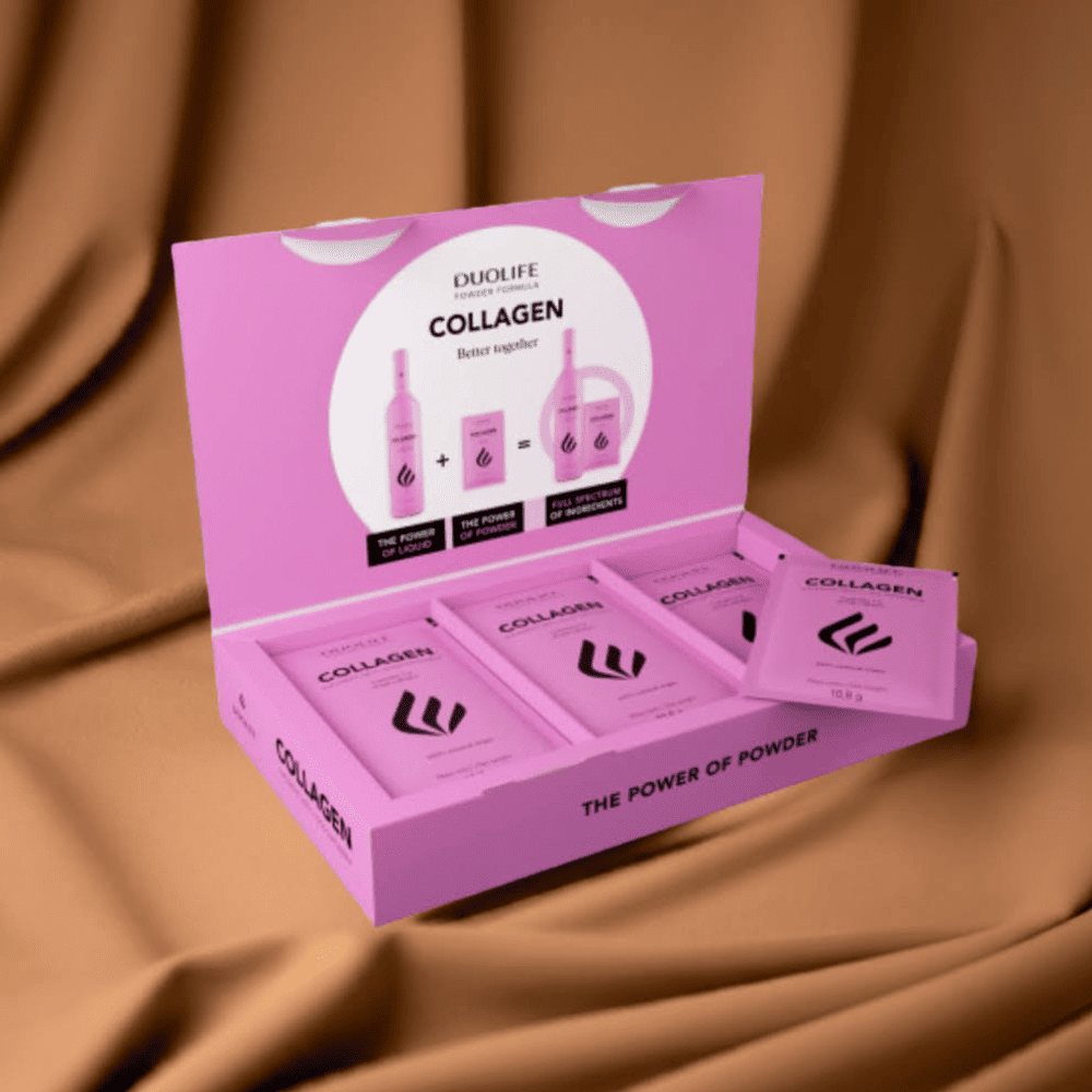 Kolagen w Proszku DuoLife Collagen Powder  - 9000 mg Kolagenu Rybiego + Ekstrakt z Małży + Witaminy D i E - 15 saszetek — miniatura 2