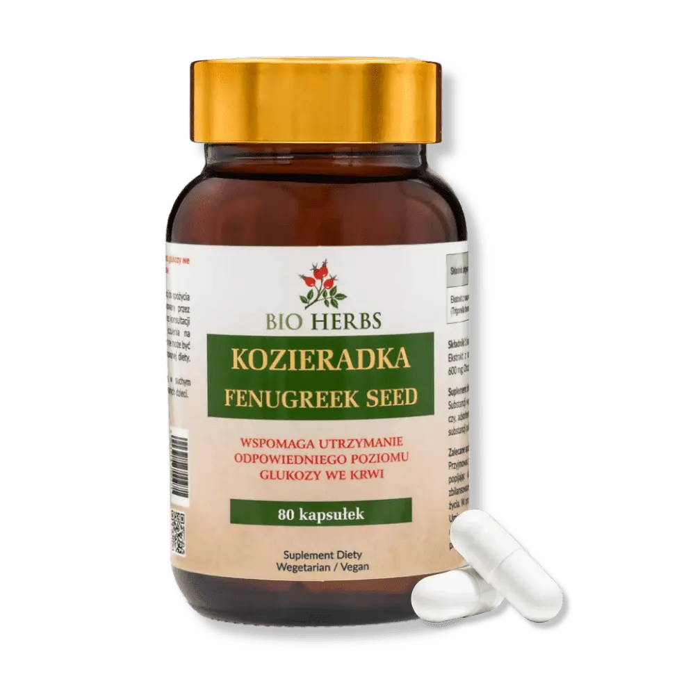 Kozieradka Bio Herbs 600 mg 80 kapsułek — miniatura 2