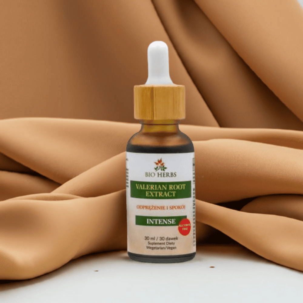 Kozłek Lekarski (Valerian Root) Krople Bio-Herbs - Ekstrakt Homogenizowany 30 ml - Na Sen i Ukojenie Nerwów — miniatura 2