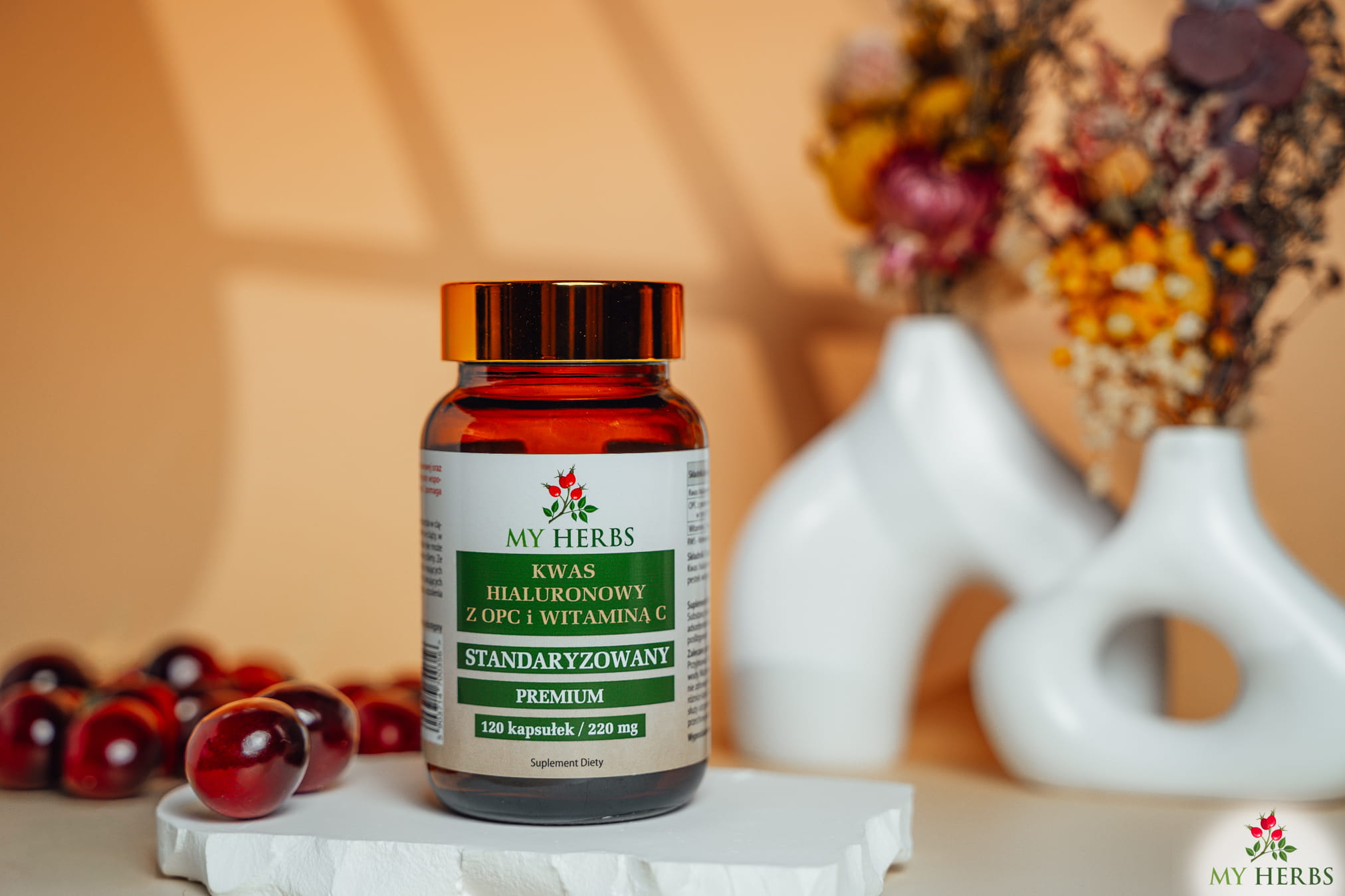 Kwas hialuronowy z OPC i witaminą C  Bio Herbs - Zdrowa i jędrna skóra — miniatura 2