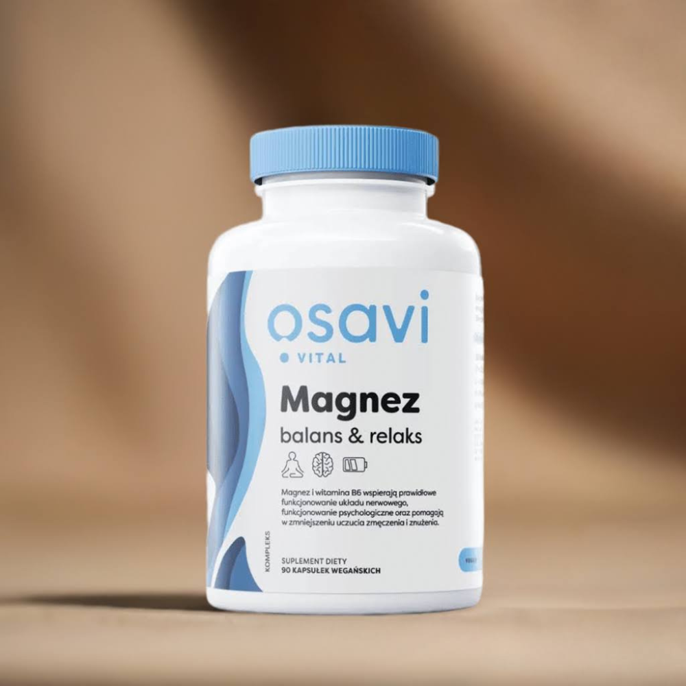 Magnez balans &amp; relaks - 375 mg Magnezu, 90 Wegańskich Kapsułek | OSAVI - Sen, Spokój, Nerwy — miniatura 2