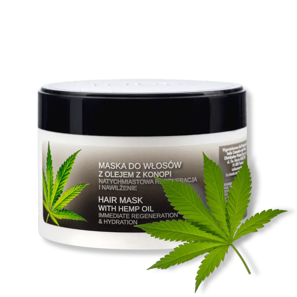 Maska do włosów z olejem konopnym - intensywna odnowa i nawilżenie (200 ml) — miniatura 2