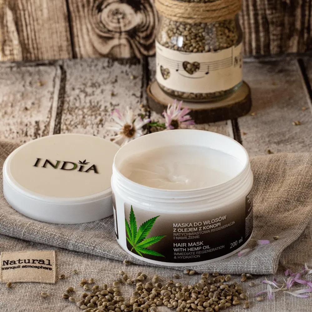 Maska do włosów z olejem konopnym - intensywna odnowa i nawilżenie (200 ml) — miniatura 3