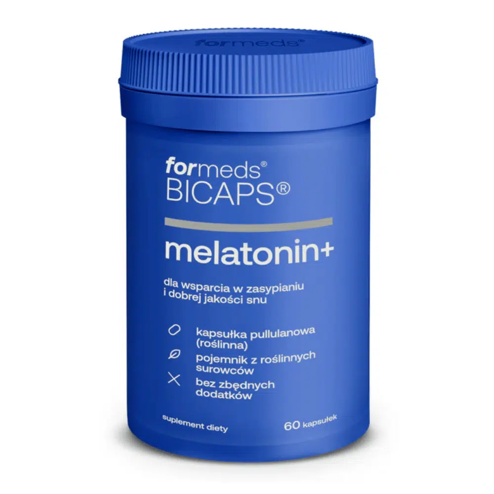 Melatonina - ForMeds BICAPS Melatonin+ 1mg - suplement diety na sen, 60 kapsułek roślinnych