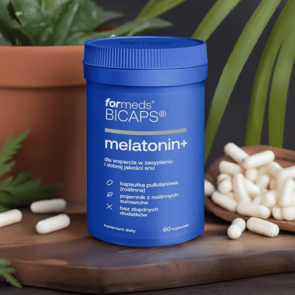 Melatonina - ForMeds BICAPS Melatonin+ 1mg - suplement diety na sen, 60 kapsułek roślinnych — miniatura 3