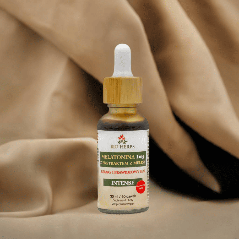Melatonina - Krople 1mg z Ekstraktem z Melisy 30ml - Bio Herbs - Melatonina Krople na Sen — miniatura 2