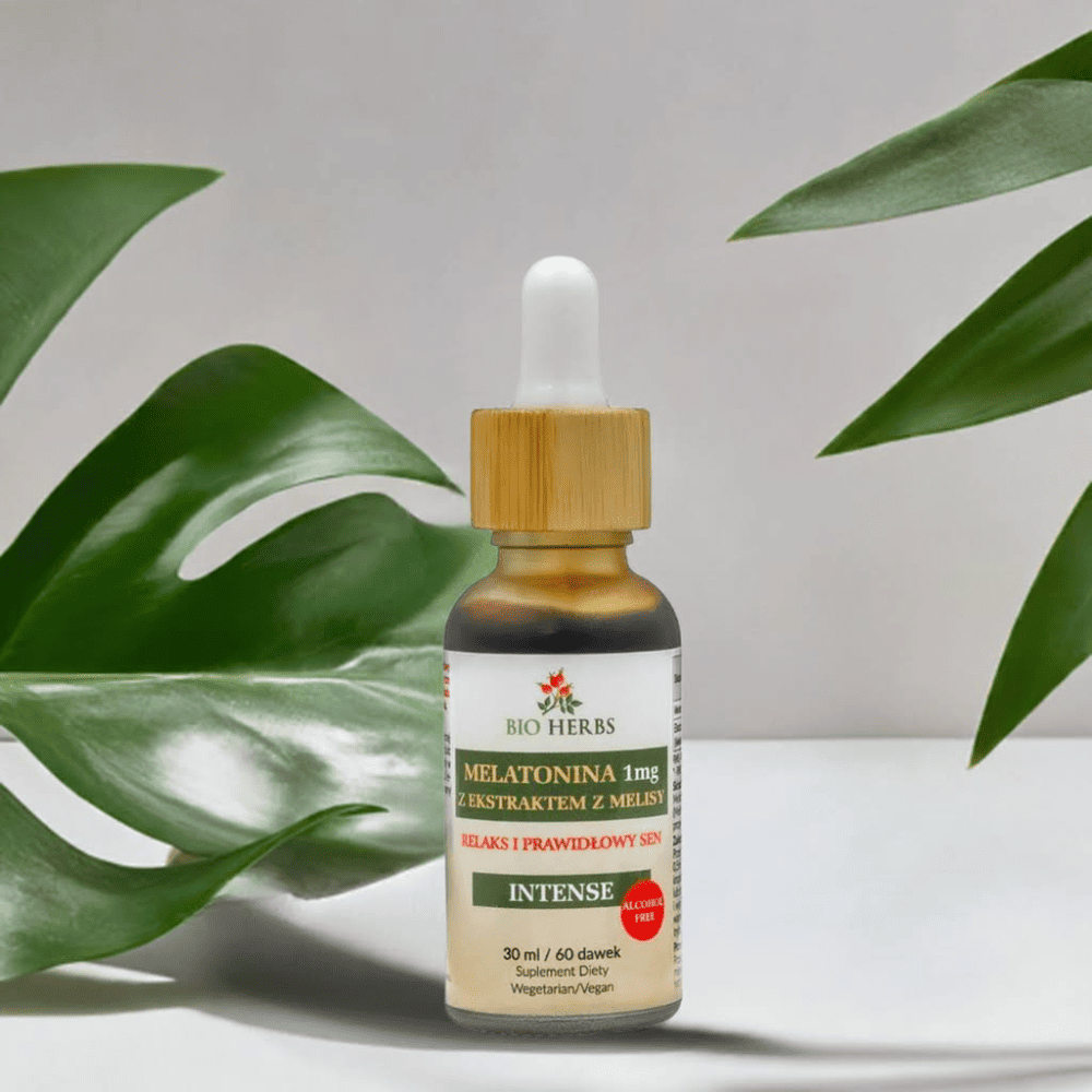 Melatonina - Krople 1mg z Ekstraktem z Melisy 30ml - Bio Herbs - Melatonina Krople na Sen — miniatura 3