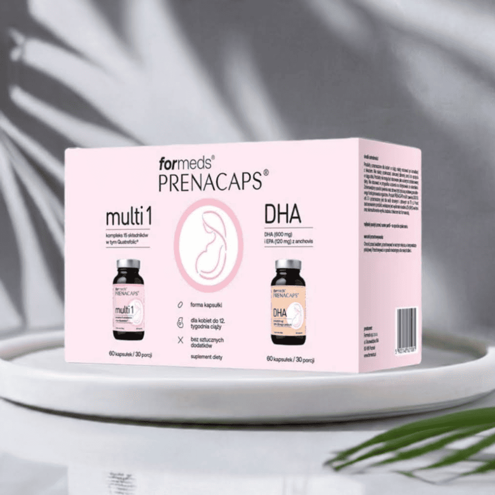 PRENACAPS MULTI 1 + DHA – Kompleksowy zestaw dla kobiet do 12. tygodnia ciąży – Formeds — miniatura 3