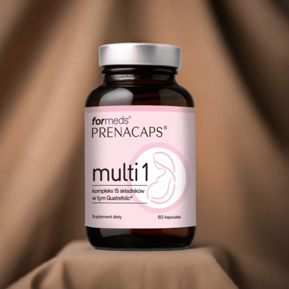 PRENACAPS MULTI 1 – Kompleks 15 składników z Quatrefolic® – Dla kobiet do 12. tygodnia ciąży – Formeds — miniatura 2