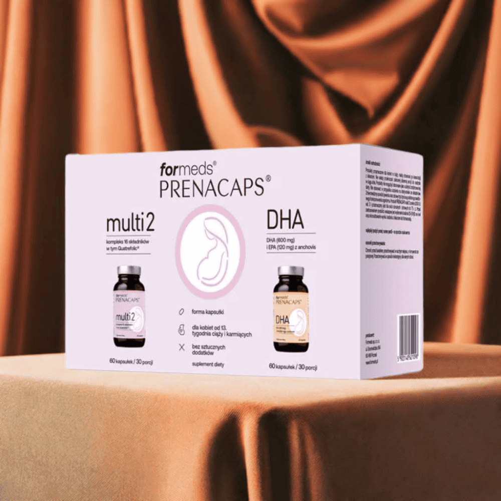 PRENACAPS MULTI 2 + DHA – Kompleksowy zestaw dla kobiet od 13. tygodnia ciąży i karmiących – Formeds — miniatura 2