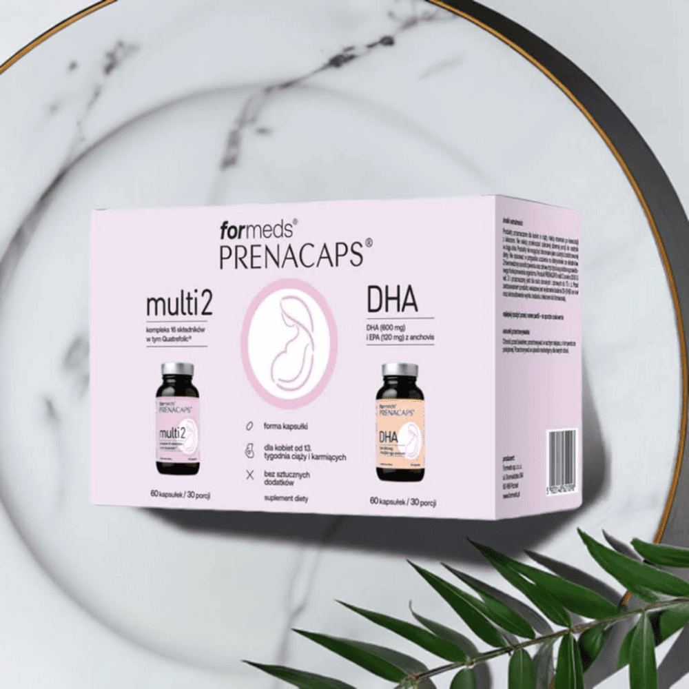 PRENACAPS MULTI 2 + DHA – Kompleksowy zestaw dla kobiet od 13. tygodnia ciąży i karmiących – Formeds — miniatura 3