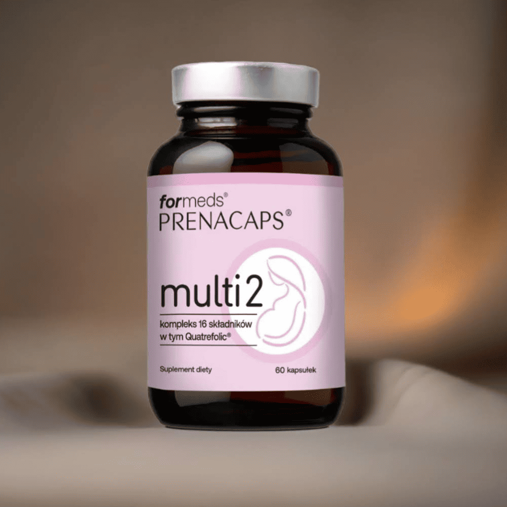 PRENACAPS MULTI 2 – Kompleks 16 składników z Quatrefolic® – Dla kobiet od 13. tygodnia ciąży i karmiących – Formeds — miniatura 2