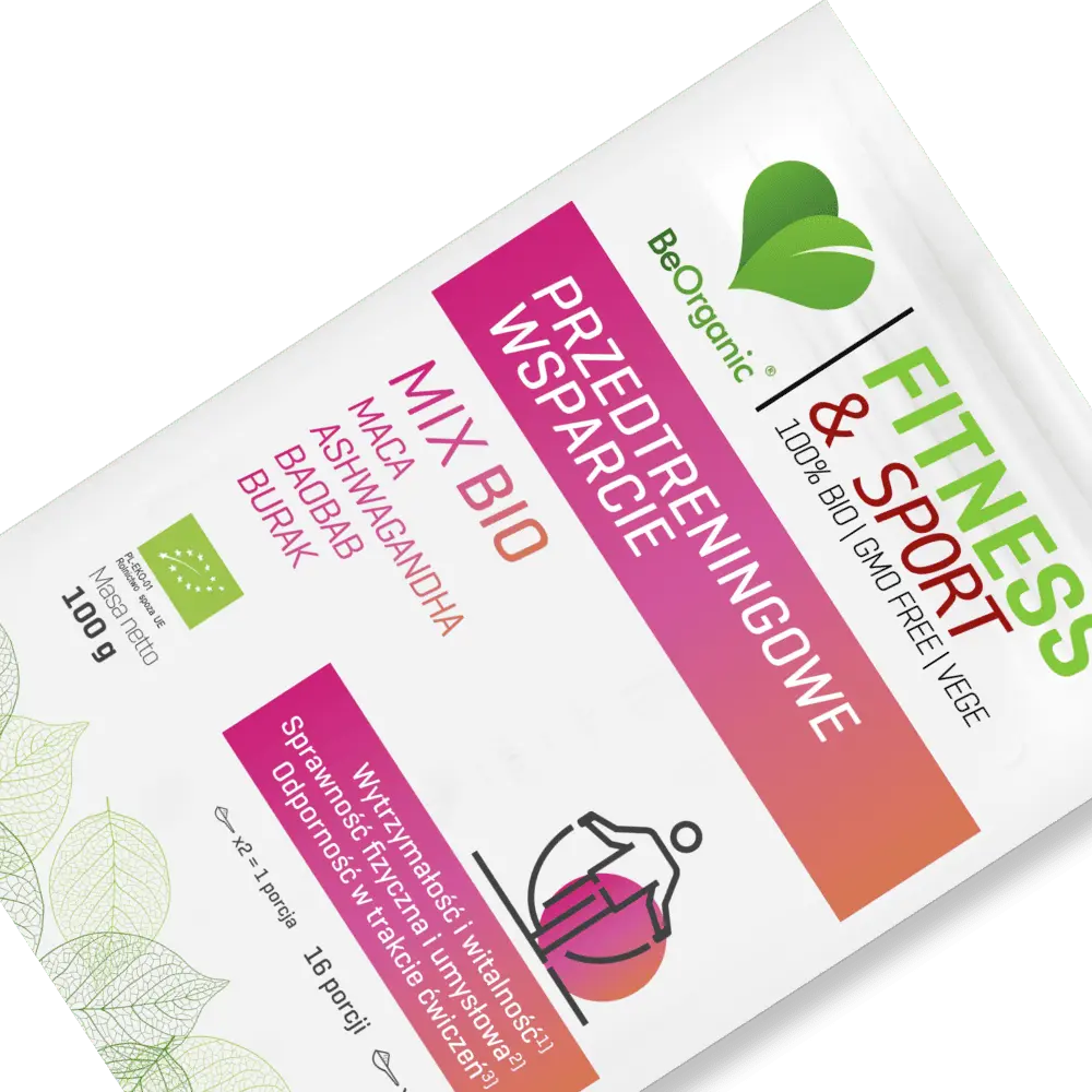 Przedtreningowe wsparcie BIO 100g  MIX Superfoods BIO w proszku — miniatura 3