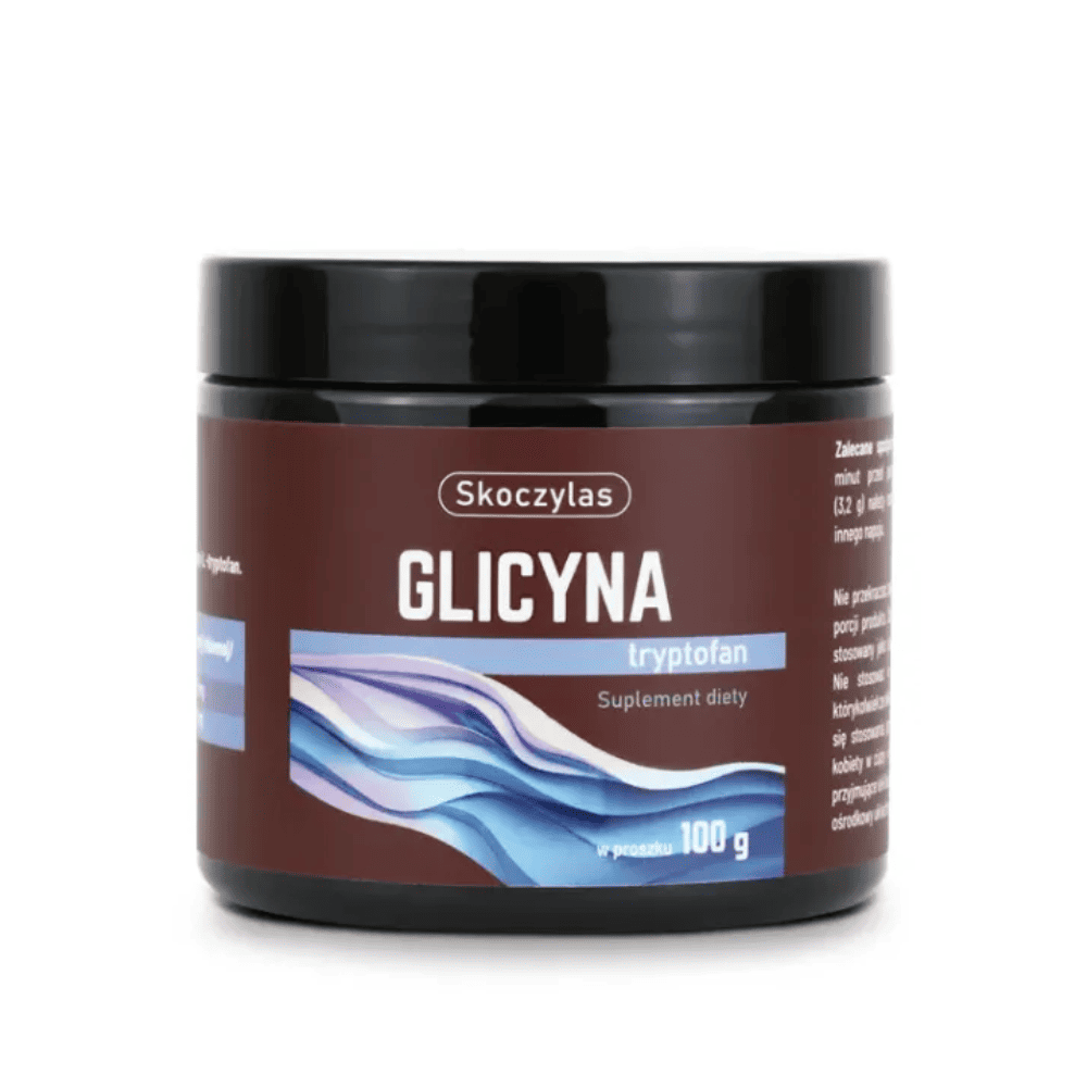 SKOCZYLAS Glicyna + Tryptofan - Proszek 100g - Spokój, Sen, Układ Nerwowy