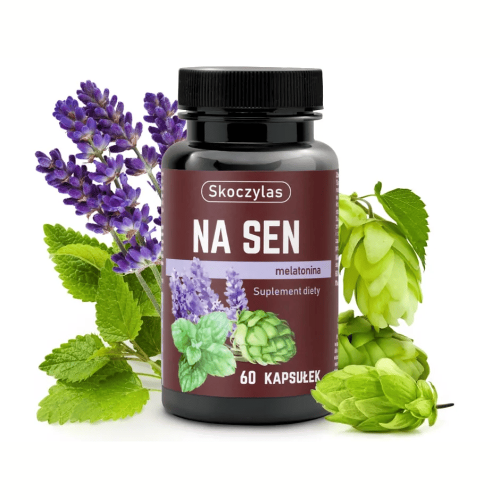 Skoczylas NA SEN 60 kapsułek-|Melatonina, Melisa, Chmiel i Lawenda — miniatura 2