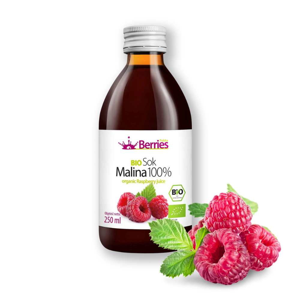 Sok Bio Malina marki Berries - Esencja smaku w butelce — miniatura 2