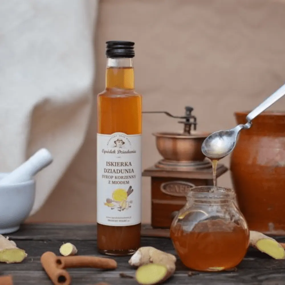 Syrop Korzenny - Iskierka Dziadunia 315 g - Ogrzeje ciało i duszę — miniatura 4