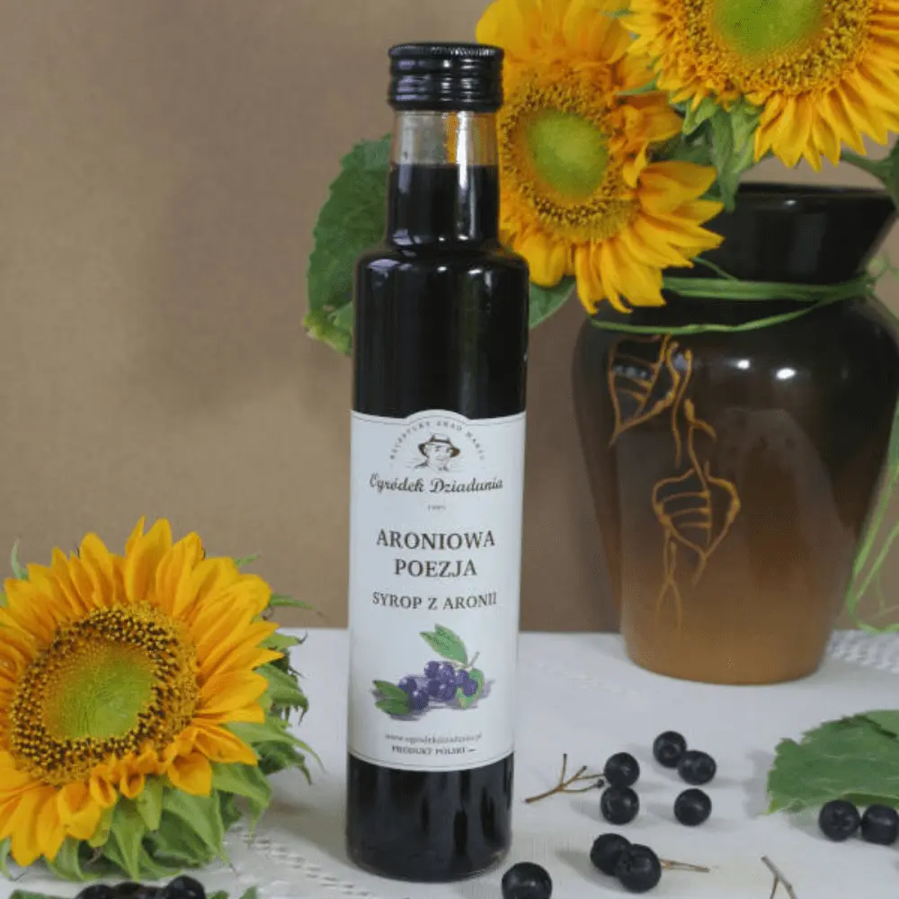 Syrop z Aronii - Aroniowa Poezja - Naturalny syrop owocowy z polskich owoców (315 g) — miniatura 2