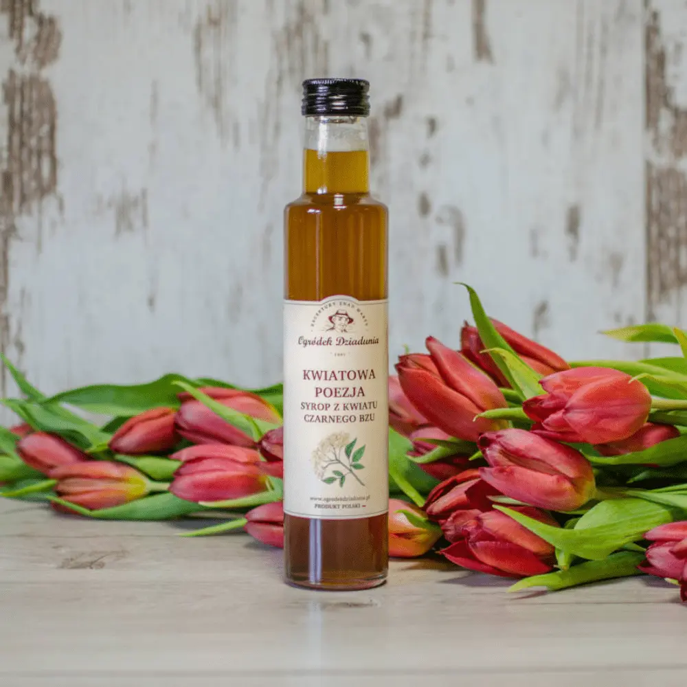 Syrop z Kwiatu Czarnego Bzu - Kwiatowa Poezja - Naturalny syrop owocowy (315 g) — miniatura 2