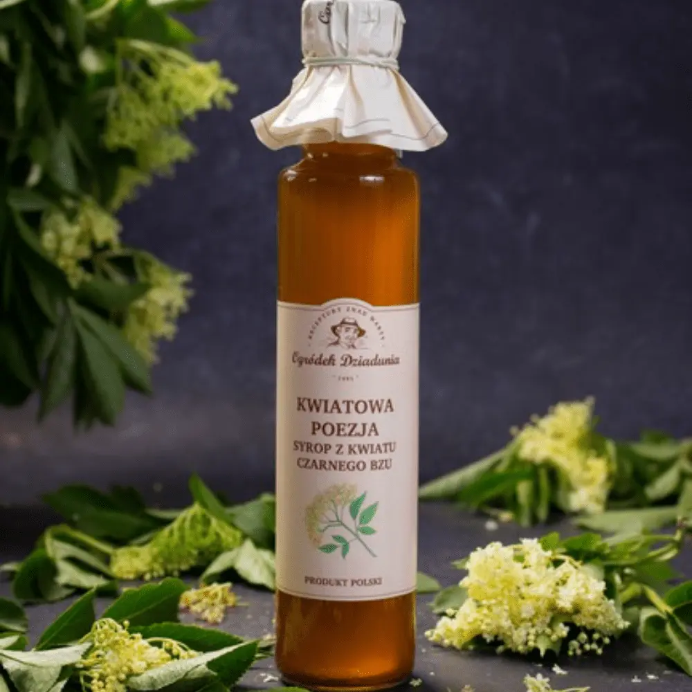 Syrop z Kwiatu Czarnego Bzu - Kwiatowa Poezja - Naturalny syrop owocowy (315 g) — miniatura 4