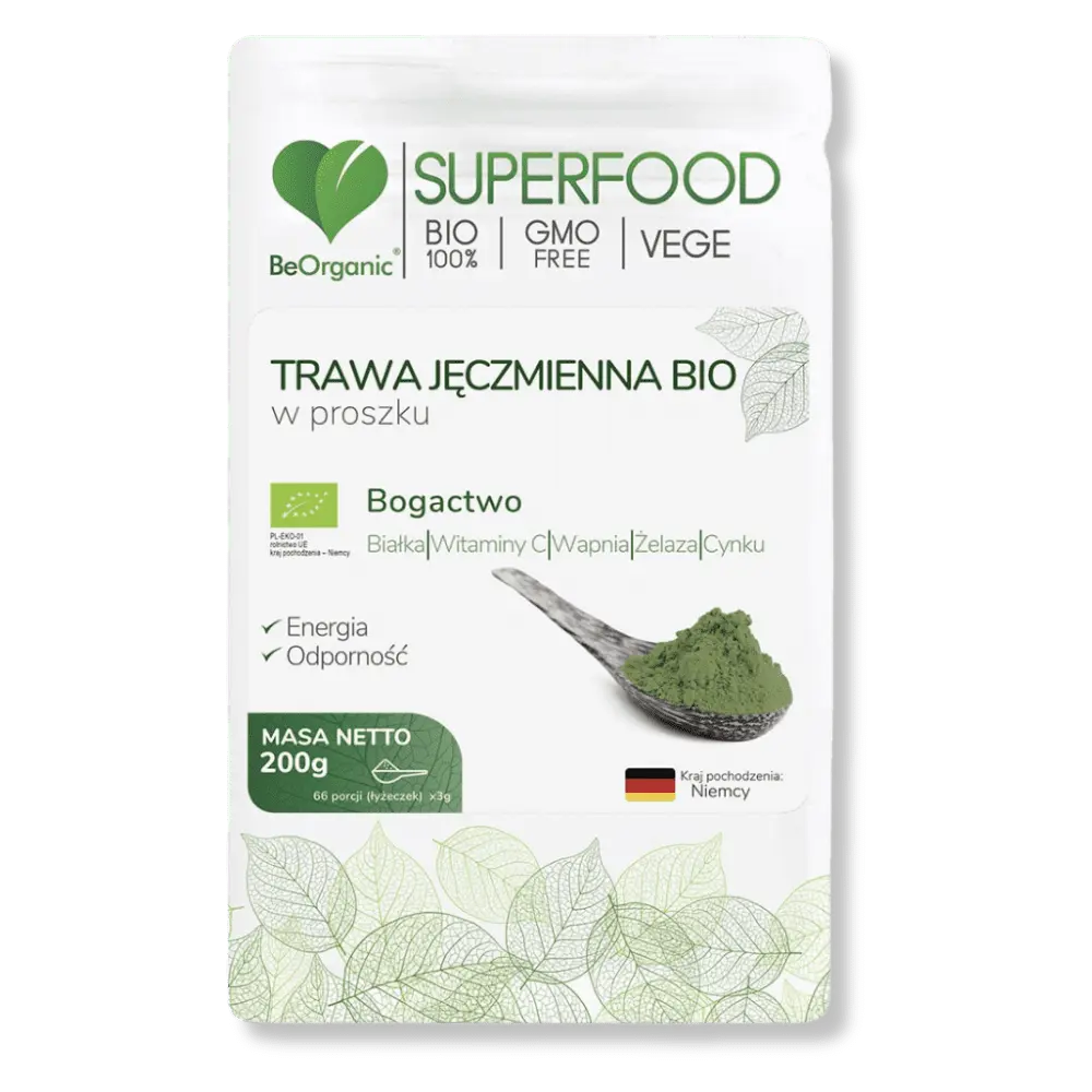 Trawa jęczmienna BIO BeOrganic  – zielona bomba energii — miniatura 2